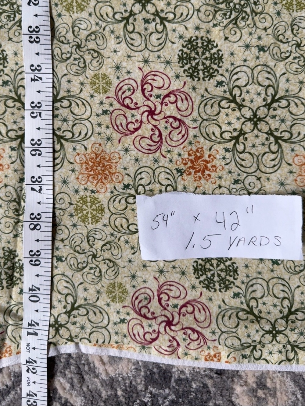 1.5 Yards Northcott Winter’s Grace Fabric #3029 Mark Lipinski Rare